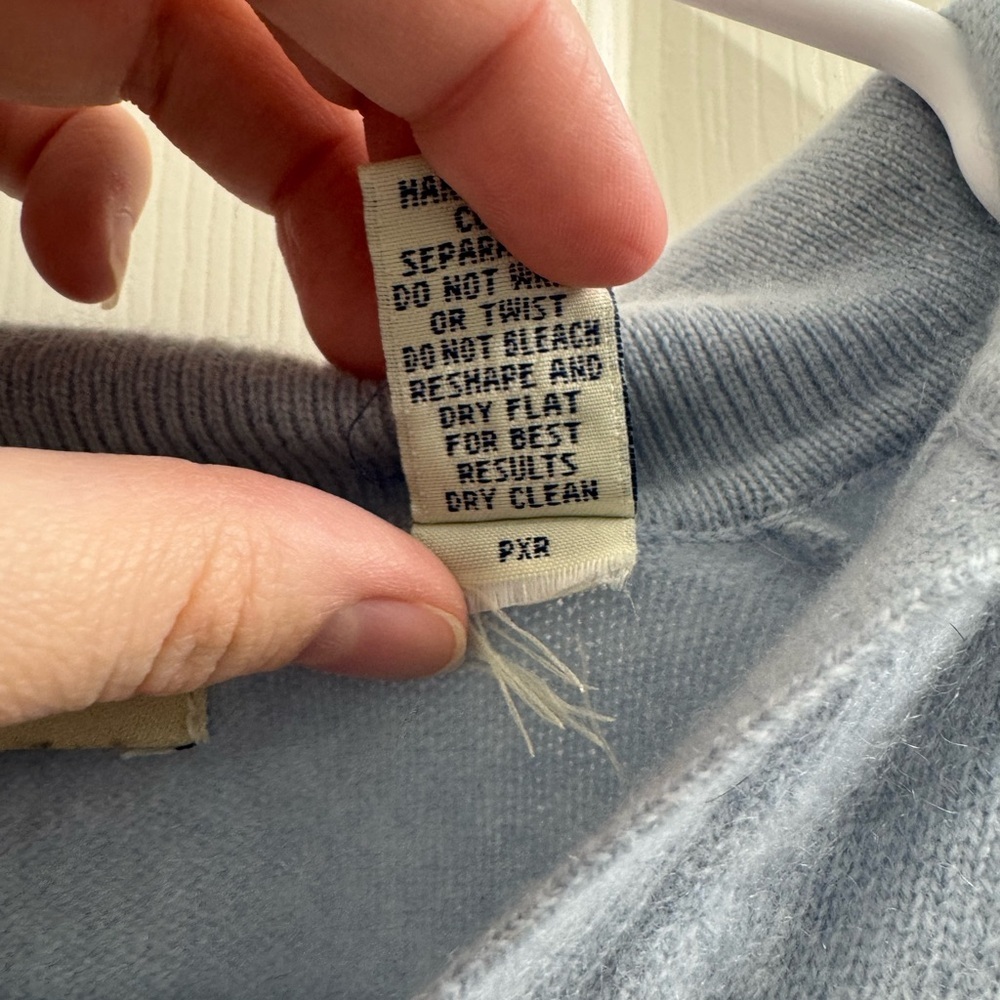 Lord & Taylor Soft Blue Cashmere Sweater - Picture 6 of 7